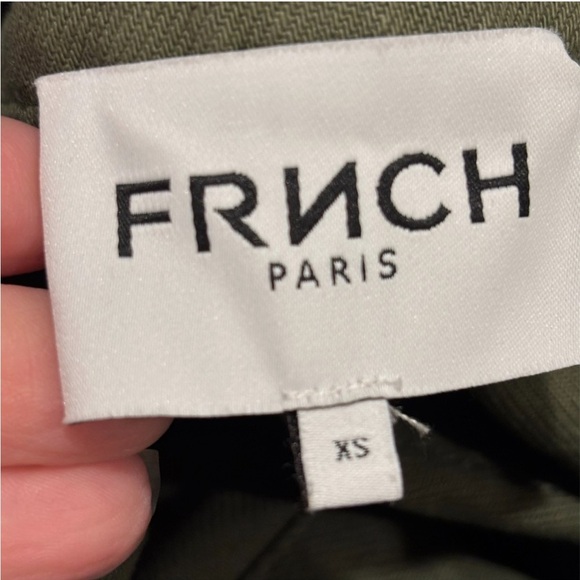 Frnch Paris Denim bib overalls XS Olive French Girl Chic Parisian Style Boho - Picture 5 of 7